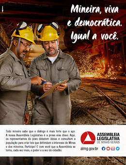 Anúncio campanha ALMG para revista