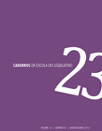 Cadernos da Escola do Legislativo - Número 23 - janeiro/junho de 2013